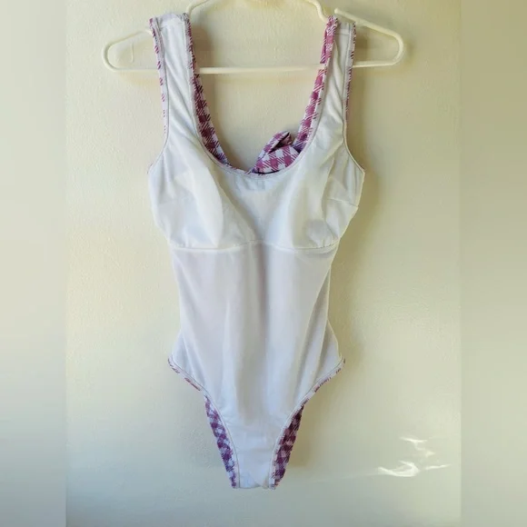 Cupshe Lavender Checkered One Piece Swimsuit - Picture 7 of 9